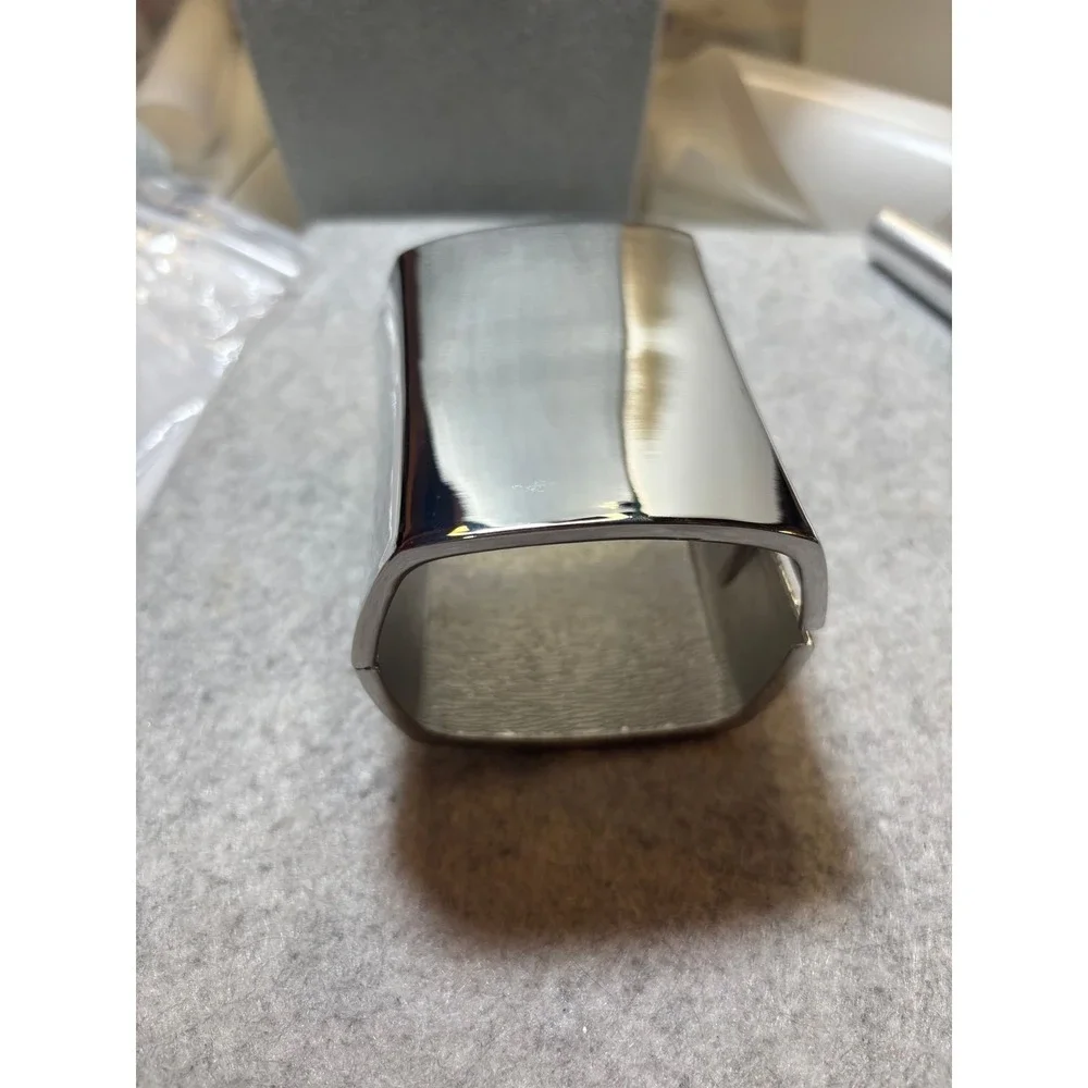#2. Wide Geometric Metallic Cuff Bracelet